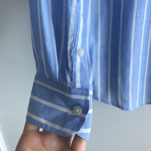 Banana Republic Blue and White Stripped Button Dow - Picture 7 of 8